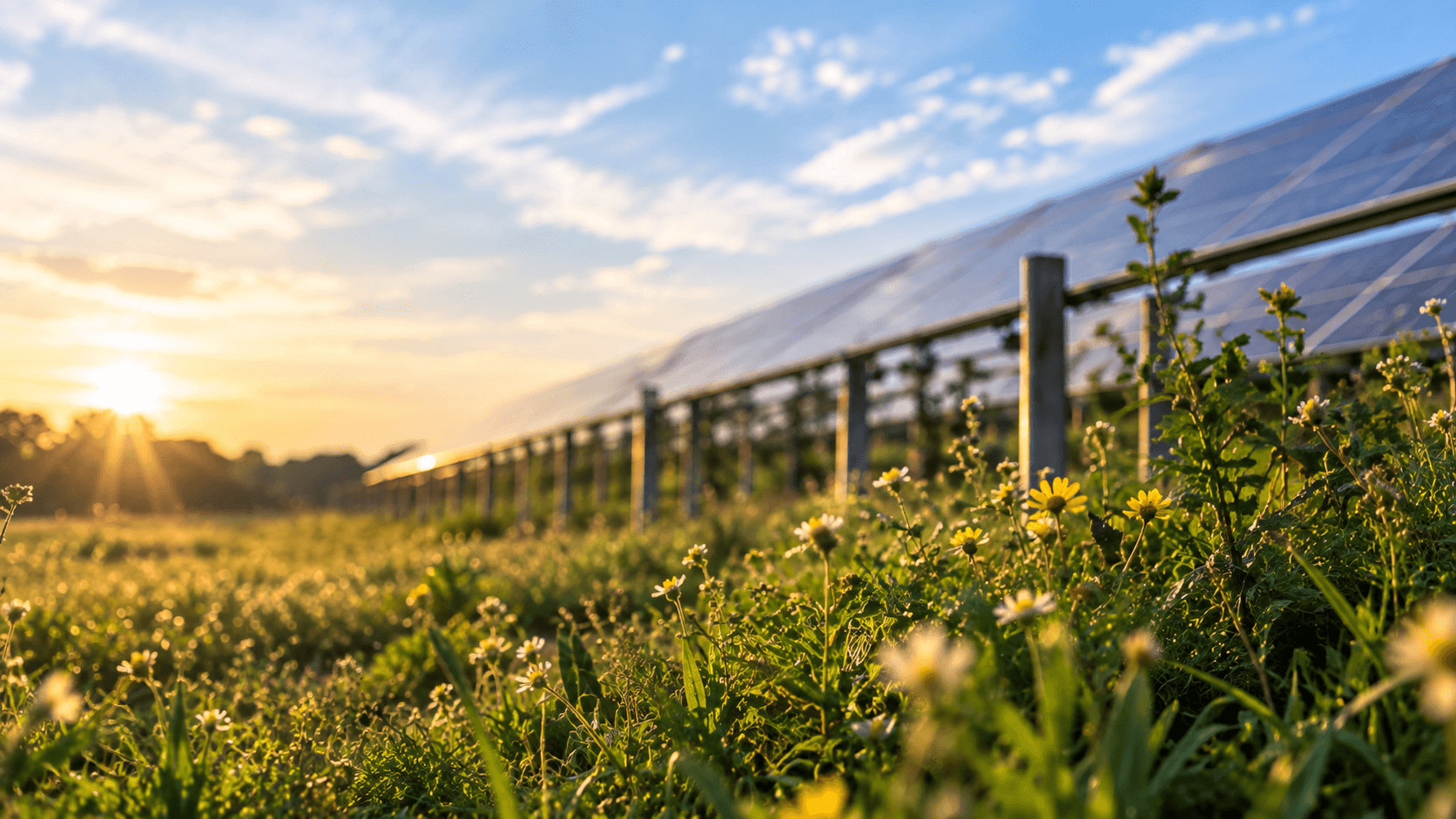 Solar vegetation management field